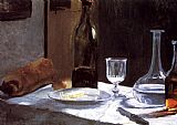Claude Monet Still Life with Bottles painting